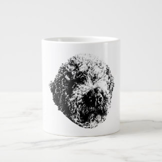Taza De Café Gigante Cara de rizo, corazón grande