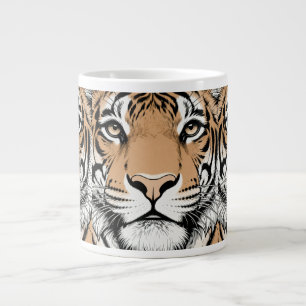 Taza De Café Gigante Cara de Tigre Feroz, Tigre