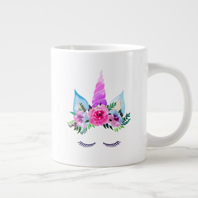 Taza De Café Gigante Cara de unicornio mágica (Derecha)