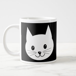Taza De Café Gigante Cara linda del gato