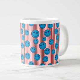 Taza De Café Gigante Cara sonriente patriota retro