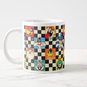 Taza De Café Gigante Caracteres LOONEY TUNES™ en negro y blanco