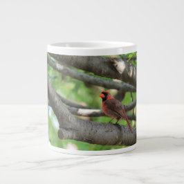 Taza De Café Gigante Cardenal en el árbol, con cita de John Muir