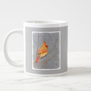 Taza De Café Gigante Cardenal sobre pintura de bifurcaciones - Arte de 