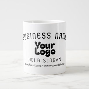 Taza De Café Gigante Cargar logotipo retro-moderno blanco y negro (edit