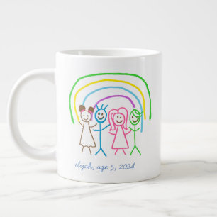 Taza De Café Gigante Cargar los dibujos de los niños convierte los dibu