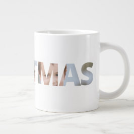 Taza De Café Gigante Cargar tu foto en Navidades de texto
