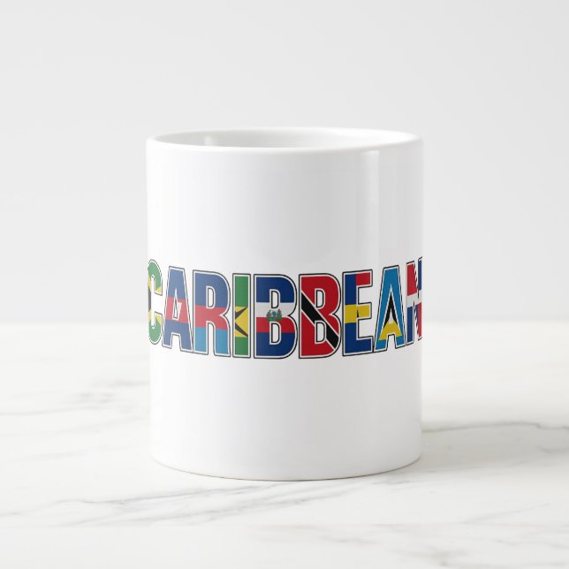 Taza De Café Gigante Caribbean Flags (Frente)