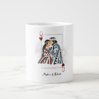 Taza De Café Gigante Carné de pareja reina