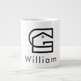 Taza De Café Gigante Carta G Casa de Bienes Raíces Corporativos