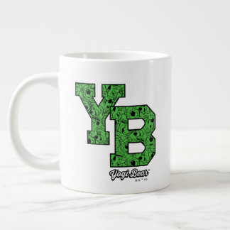 Taza De Café Gigante Cartas de Varsidad de Oso con Patrón Yogi