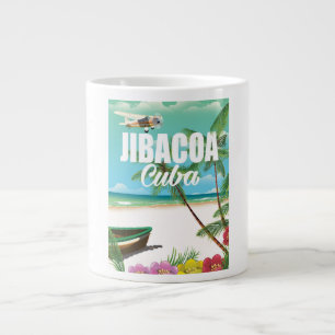Taza De Café Gigante cartel de vacaciones de la playa de Jibacoa