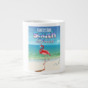 Taza De Café Gigante Cartel de viaje a Kamfers Dam Sudáfrica