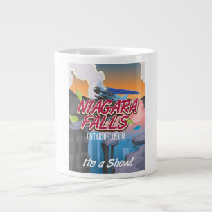 Taza De Café Gigante Cartel de viaje a Niagara Falls Ontario Canadá