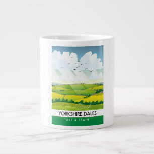 Taza De Café Gigante Cartel de viaje a Yorkshire Dales.