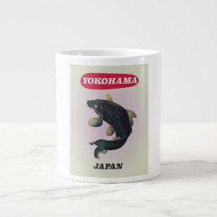 Taza De Café Gigante Cartel de viaje de estilo vintage de Yokohama Japó