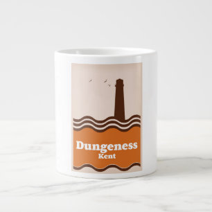 Taza De Café Gigante Cartel de viaje de estilo vintage Dungeness Kent
