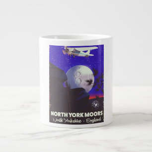 Taza De Café Gigante Cartel de viaje de North York Moors Inglaterra