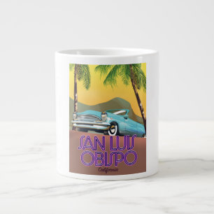 Taza De Café Gigante Cartel de viaje de San Luis Obispo California