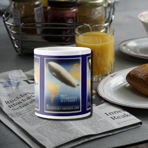 Taza De Café Gigante Cartel de viaje de Vintage Graf Zeppelin