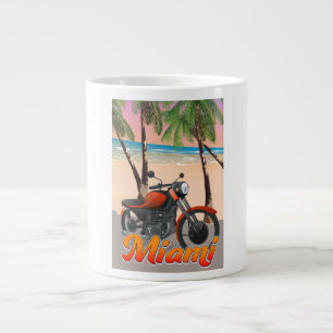 Taza De Café Gigante Cartel de viaje en moto por Miami