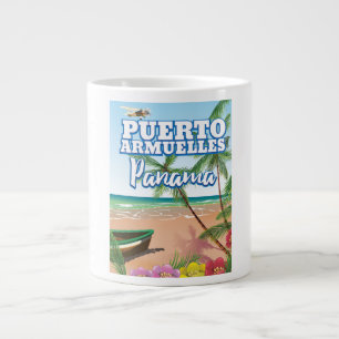 Taza De Café Gigante Cartel de viaje vacacional de Puerto Rico Panamá