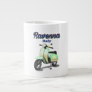 Taza De Café Gigante Cartel de viaje vintage de Ravena Italia