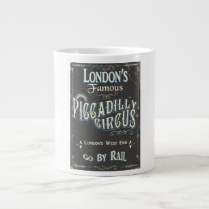 Taza De Café Gigante Cartel vintage de Piccadilly Circus Londres