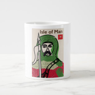 Taza De Café Gigante Cartel vintage de viaje a la Isla de Man