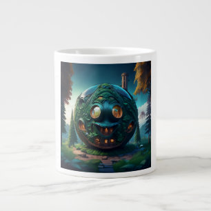 Taza De Café Gigante Casa de Emoji Feliz
