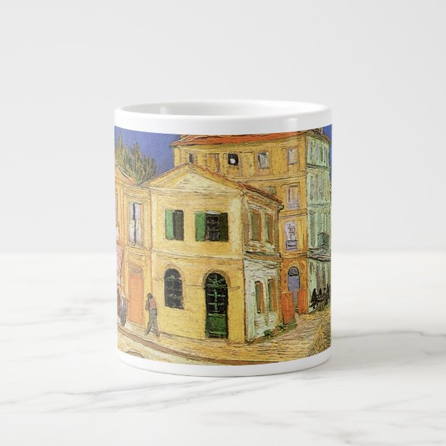 Taza De Café Gigante Casa de Vincent en Arles, por Vincent van Gogh (Frente)