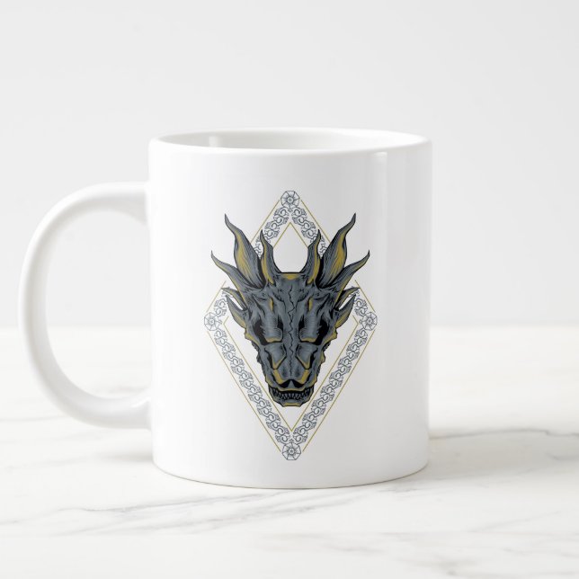 Taza De Café Gigante CASA DEL DRAGÓN | Balerion Skull Diamond Escudo (Izquierda)