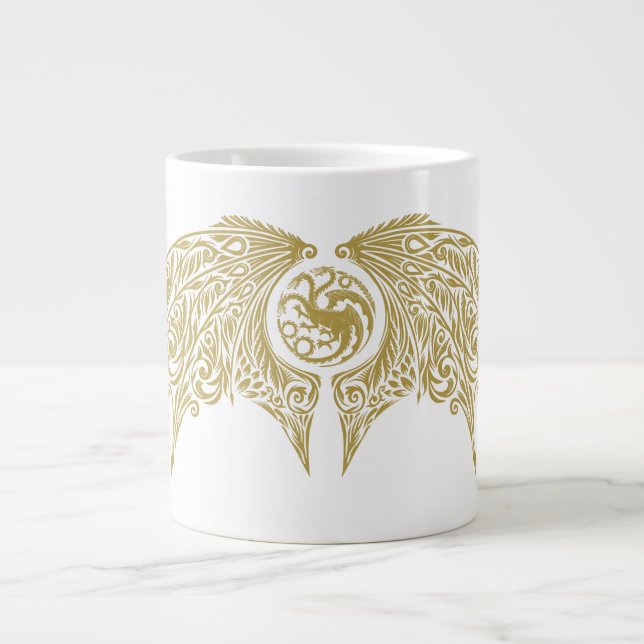 Taza De Café Gigante CASA DEL DRAGÓN | Escudo Targaryen alado (Frente)