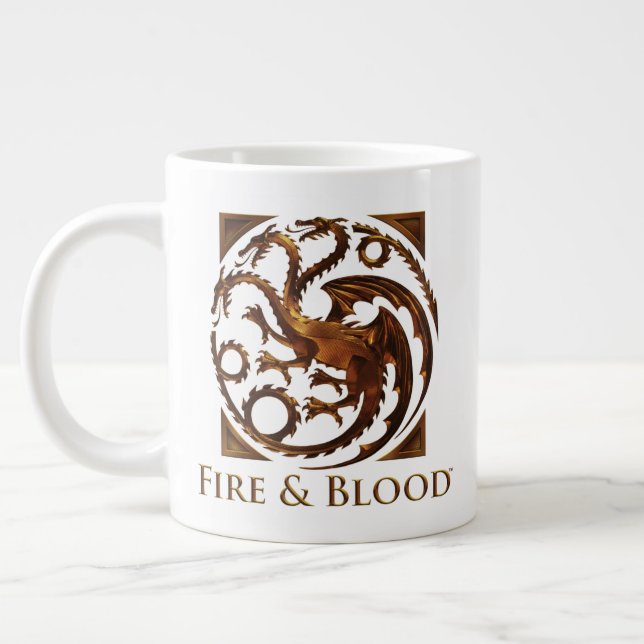 Taza De Café Gigante CASA DEL DRAGÓN | House Targaryen Sigil (Izquierda)