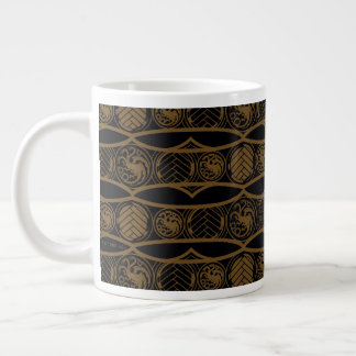 Taza De Café Gigante CASA DEL DRAGÓN | Patrón de rayas de Targaryen