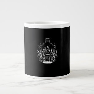 Taza De Café Gigante Casa Hada Botella Hongos Estética Cottagecore 