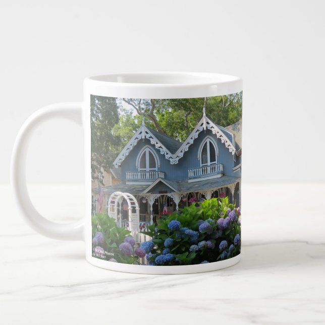 Taza De Café Gigante Casa victoriana en azul - Viñetería de Martha (Izquierda)