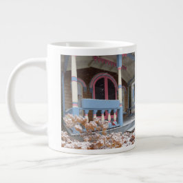 Taza De Café Gigante Casa victoriana en la nieve - Viñedo de Martha