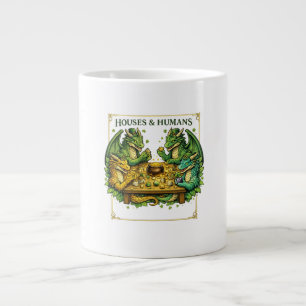 Taza De Café Gigante Casas y Humanos divertidos de DnD para jugadores d