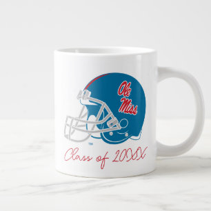 Taza De Café Gigante Casco de fútbol Ole Miss   Azul claro