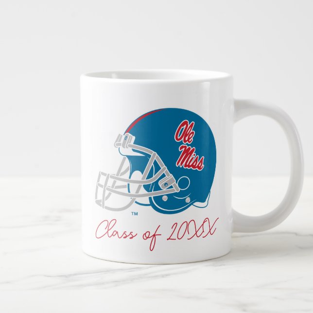 Taza De Café Gigante Casco de fútbol Ole Miss | Azul claro (Derecha)