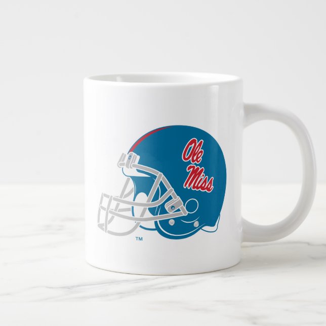 Taza De Café Gigante Casco de fútbol Ole Miss | Azul claro (Derecha)
