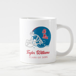 Taza De Café Gigante Casco de fútbol Ole Miss   Azul claro