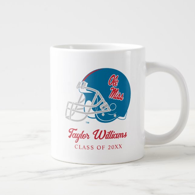 Taza De Café Gigante Casco de fútbol Ole Miss | Azul claro (Derecha)