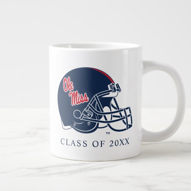 Taza De Café Gigante Casco de fútbol Ole Miss | Azul oscuro (Derecha)