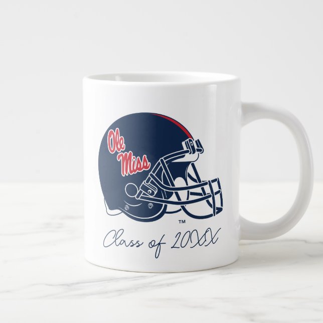 Taza De Café Gigante Casco de fútbol Ole Miss | Azul oscuro (Derecha)