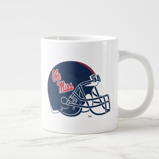 Taza De Café Gigante Casco de fútbol Ole Miss | Azul oscuro (Derecha)