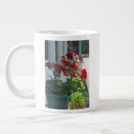 Taza De Café Gigante Casilla de flores Geraniums - Viñedo de Martha