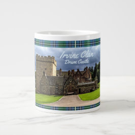 Taza De Café Gigante Castillo de tambor de Irvine/Irving Clan y Tartán