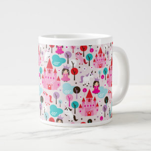 Taza De Café Gigante castillo y unicornio de la princesa de los niños